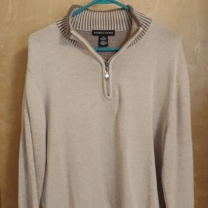 Grey and beige structure sweater large men's. Good condition and very warm.